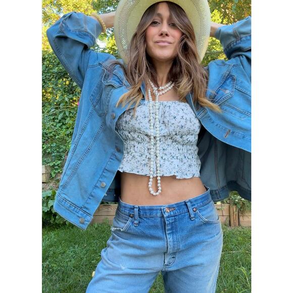 Smocked Prairie Crop Top – Vintage-Inspired Floral - Picture 8 of 8